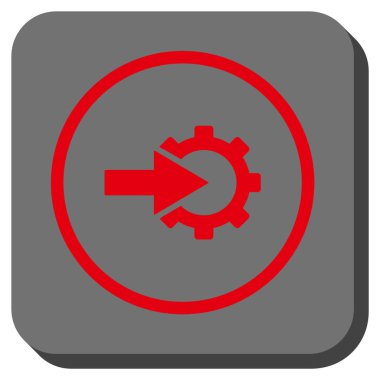 COG Tümleştirme yuvarlak kare vektör simgesi