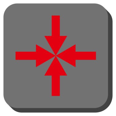 Oklar yuvarlatılmış kare vektör simge sıkıştırmak