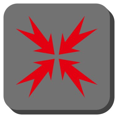 Sıkıştırma OK yuvarlak kare vektör simgesi