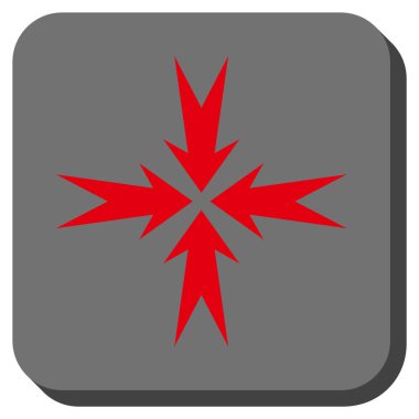 Sıkıştırma OK yuvarlak kare vektör simgesi