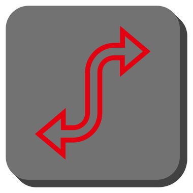 Eğri Exchange ok yuvarlak kare vektör simgesi