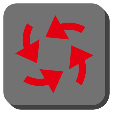 Siklon okları yuvarlak kare vektör simgesi