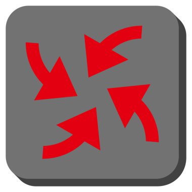 Siklon okları yuvarlak kare vektör simgesi