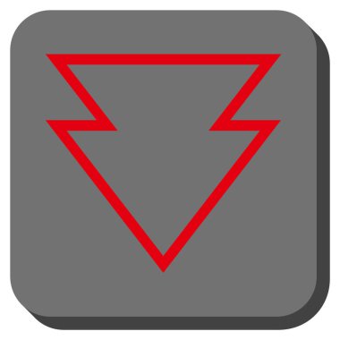 Yuvarlatılmış Kare vektör simgesi aşağı yön