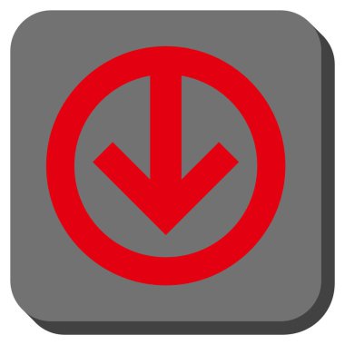 Yuvarlatılmış Kare vektör simgesi aşağı yön