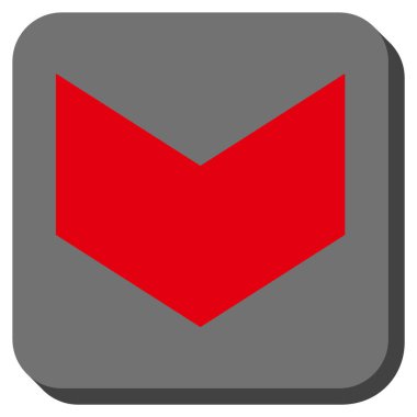 Yuvarlatılmış Kare vektör simgesi aşağı yön