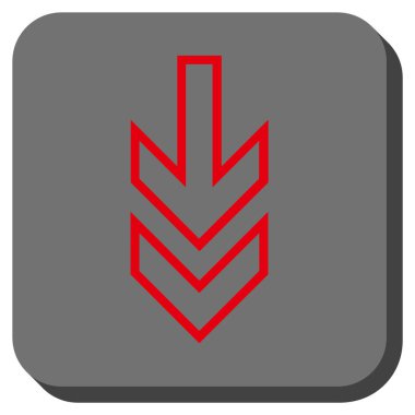 Yuvarlatılmış Kare vektör simgesi aşağı yön