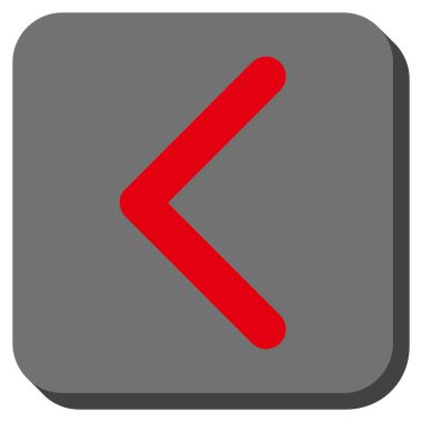 Yön sol yuvarlak kare vektör simgesi