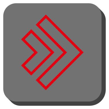 Yön sağ yuvarlak kare vektör simgesi