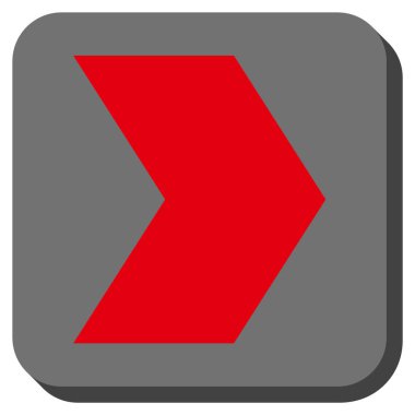 Yön sağ yuvarlak kare vektör simgesi