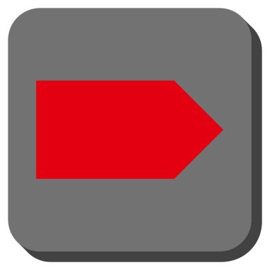 Yön sağ yuvarlak kare vektör simgesi