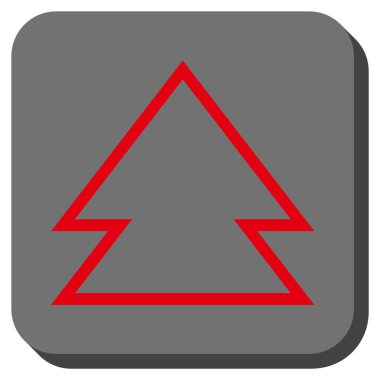 Yön yukarı yuvarlak kare vektör simgesi