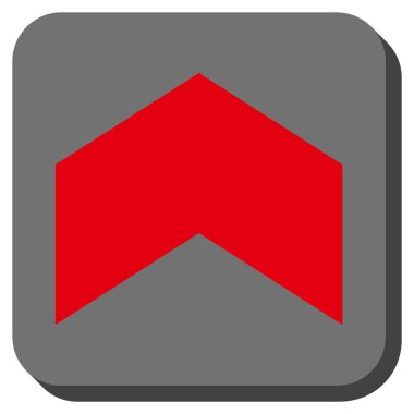 Yön yukarı yuvarlak kare vektör simgesi