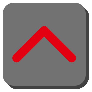 Yön yukarı yuvarlak kare vektör simgesi