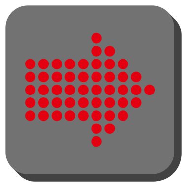 Noktalı ok sağ yuvarlak kare vektör simgesi