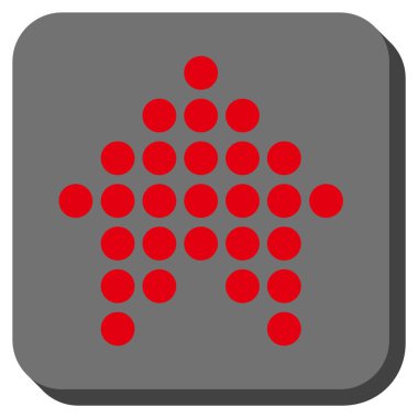 Yuvarlatılmış Kare vektör simge yukarı noktalı ok