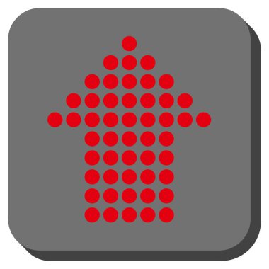 Yuvarlatılmış Kare vektör simge yukarı noktalı ok