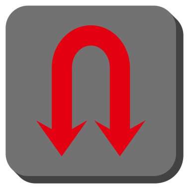 Geri ok kare vektör simge yuvarlak Çift