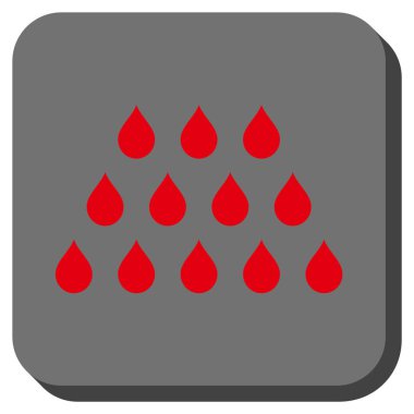 Damla yuvarlatılmış kare vektör simgesi