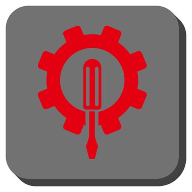 Mühendislik yuvarlatılmış kare vektör simgesi