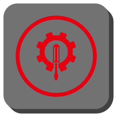 Mühendislik yuvarlatılmış kare vektör simgesi