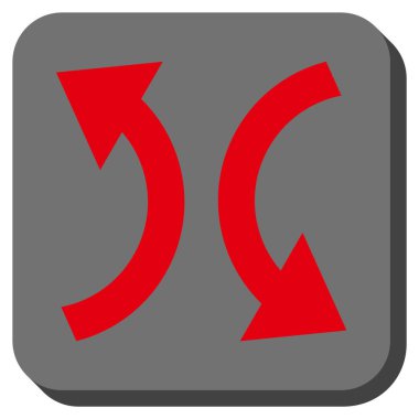 Exchange okları yuvarlak kare vektör simgesi