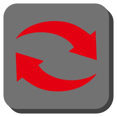 Exchange okları yuvarlak kare vektör simgesi