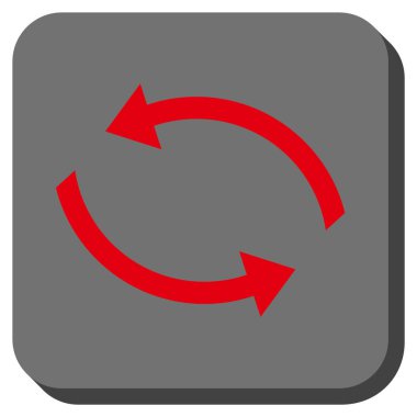 Exchange okları yuvarlak kare vektör simgesi