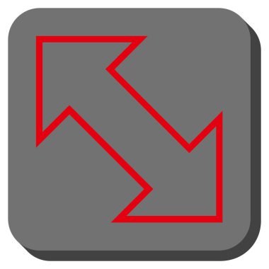 Exchange çapraz kare vektör simge yuvarlak