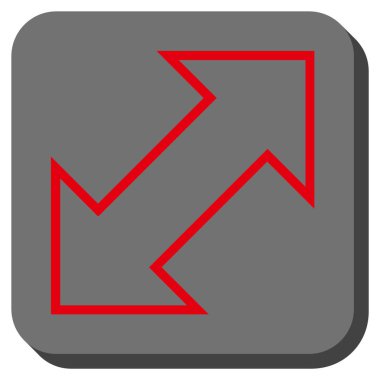 Exchange çapraz kare vektör simge yuvarlak