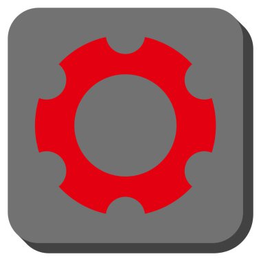 Dişli yuvarlak kare vektör simgesi