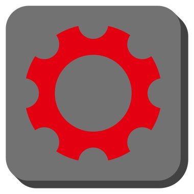 Dişli yuvarlak kare vektör simgesi