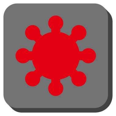 Dişli yuvarlak kare vektör simgesi