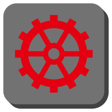 Dişli yuvarlak kare vektör simgesi