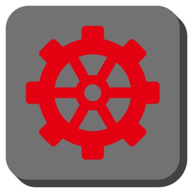 Dişli yuvarlak kare vektör simgesi