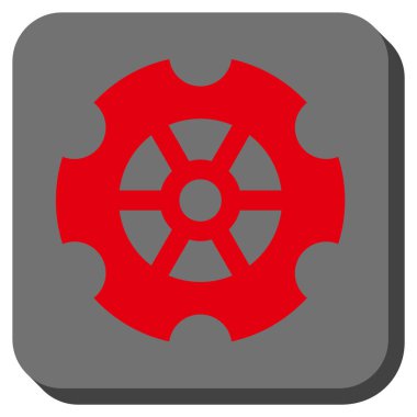 Dişli yuvarlak kare vektör simgesi