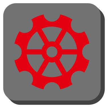 Dişli yuvarlak kare vektör simgesi