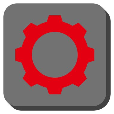 Dişli yuvarlak kare vektör simgesi