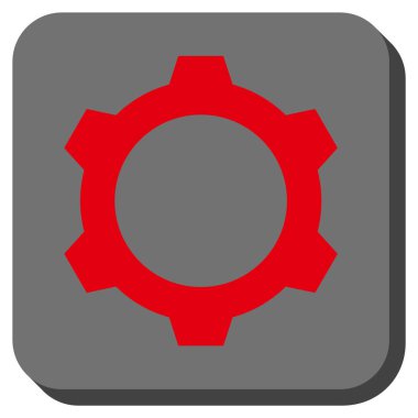 Dişli yuvarlak kare vektör simgesi