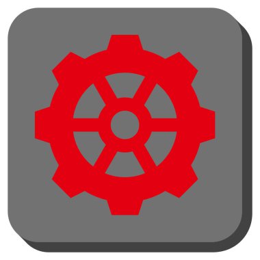 Dişli yuvarlak kare vektör simgesi