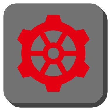 Dişli yuvarlak kare vektör simgesi