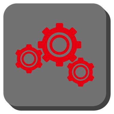 Gears'ı yuvarlak kare vektör simgesi