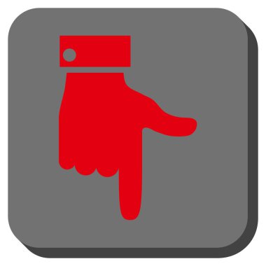 Yuvarlatılmış Kare vektör simgesi aşağı el işaretçisi