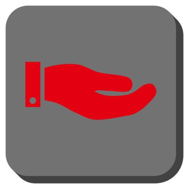 El yuvarlatılmış kare vektör simgesi