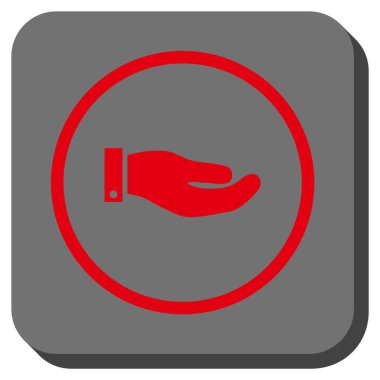 El yuvarlatılmış kare vektör simgesi