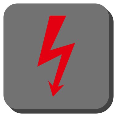 Yüksek gerilim yuvarlak kare vektör simgesi