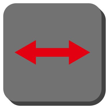 Yatay Flip yuvarlak kare vektör simgesi