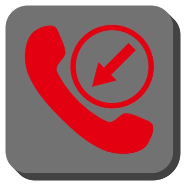 Gelen aramayı yuvarlak kare vektör simgesi