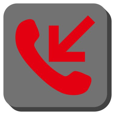 Gelen aramayı yuvarlak kare vektör simgesi