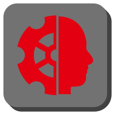 Akıl yuvarlatılmış kare vektör simgesi